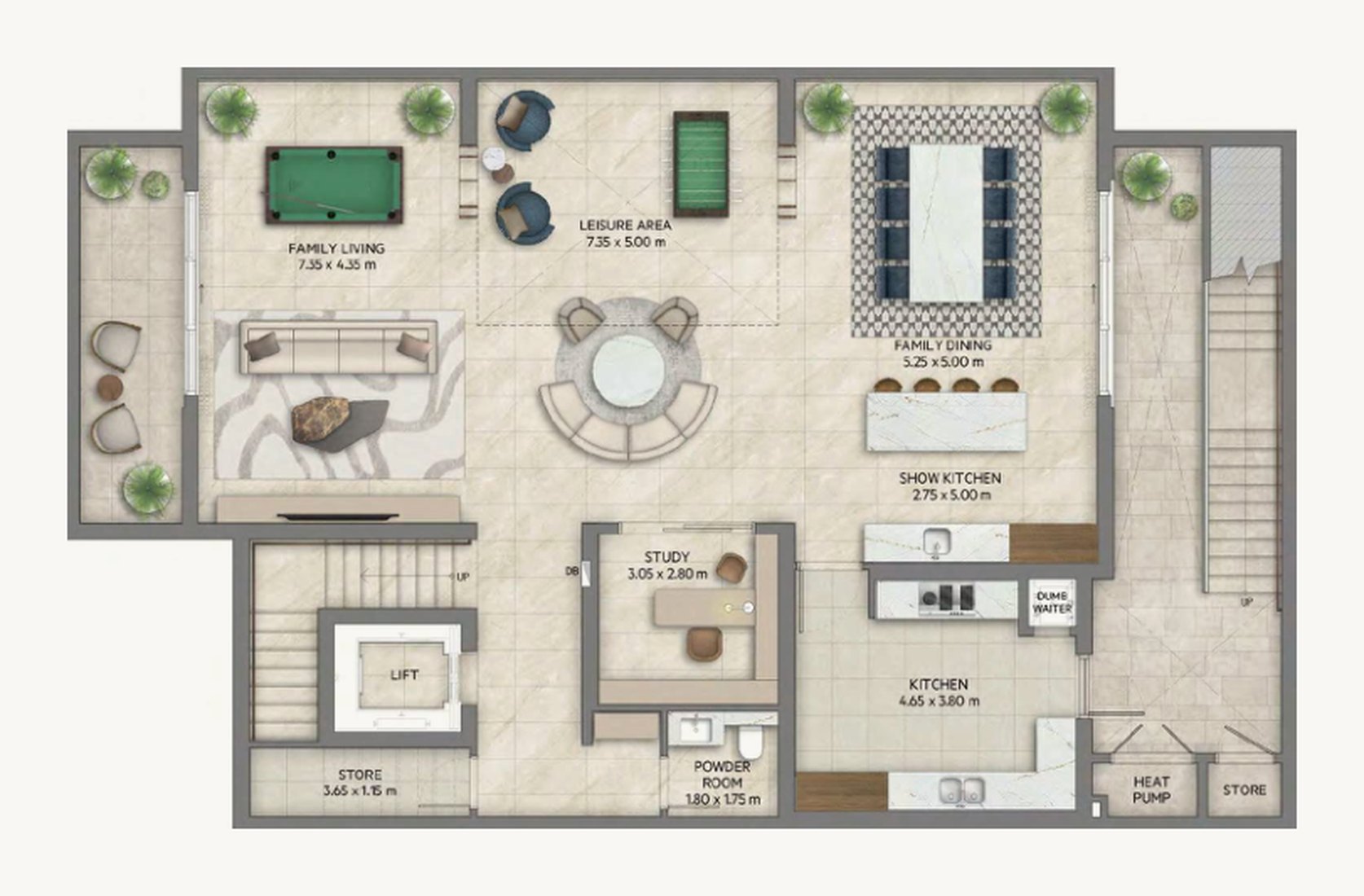 5-bedroom villa with basement, Classic, Basement