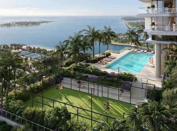 A padel court and a sports pool