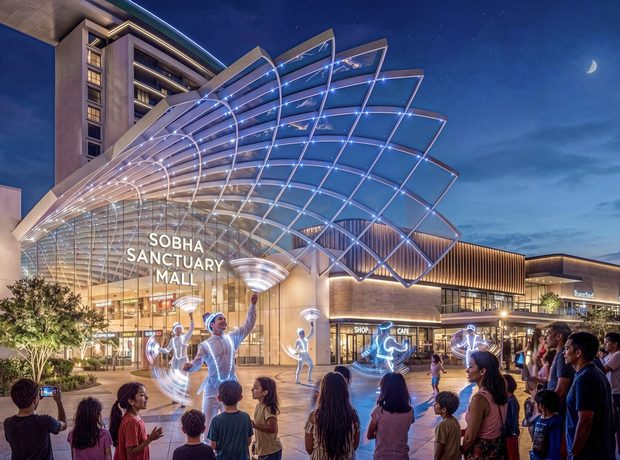 A community mall, a forest café and a market